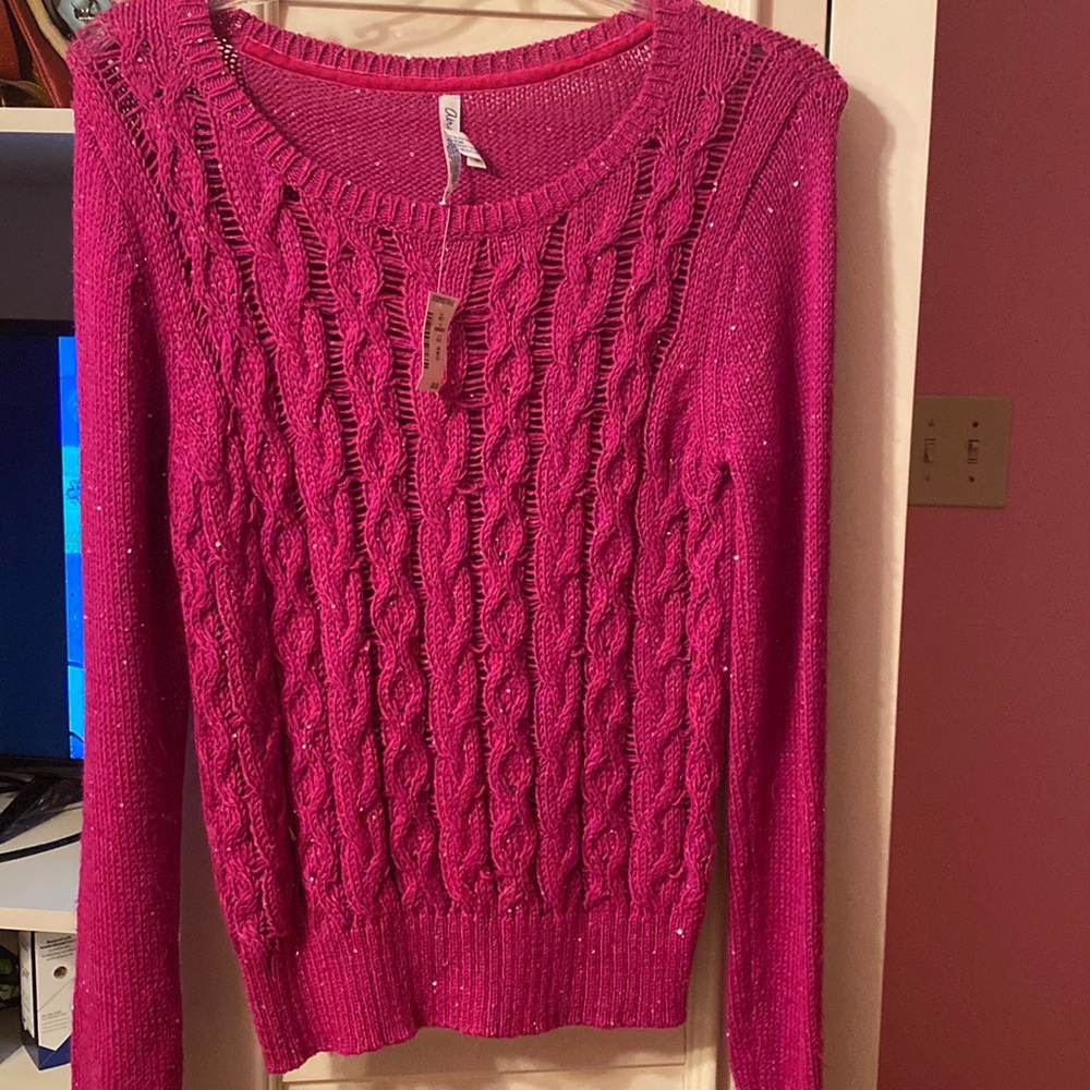 Pink Sweater with Sparkles